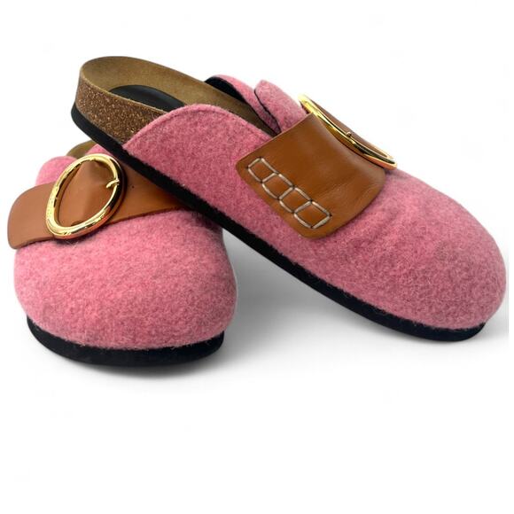 J.W. Anderson 35 / 5Clogs Slip On Mule Women's Cork Flats Pink Women's Gold